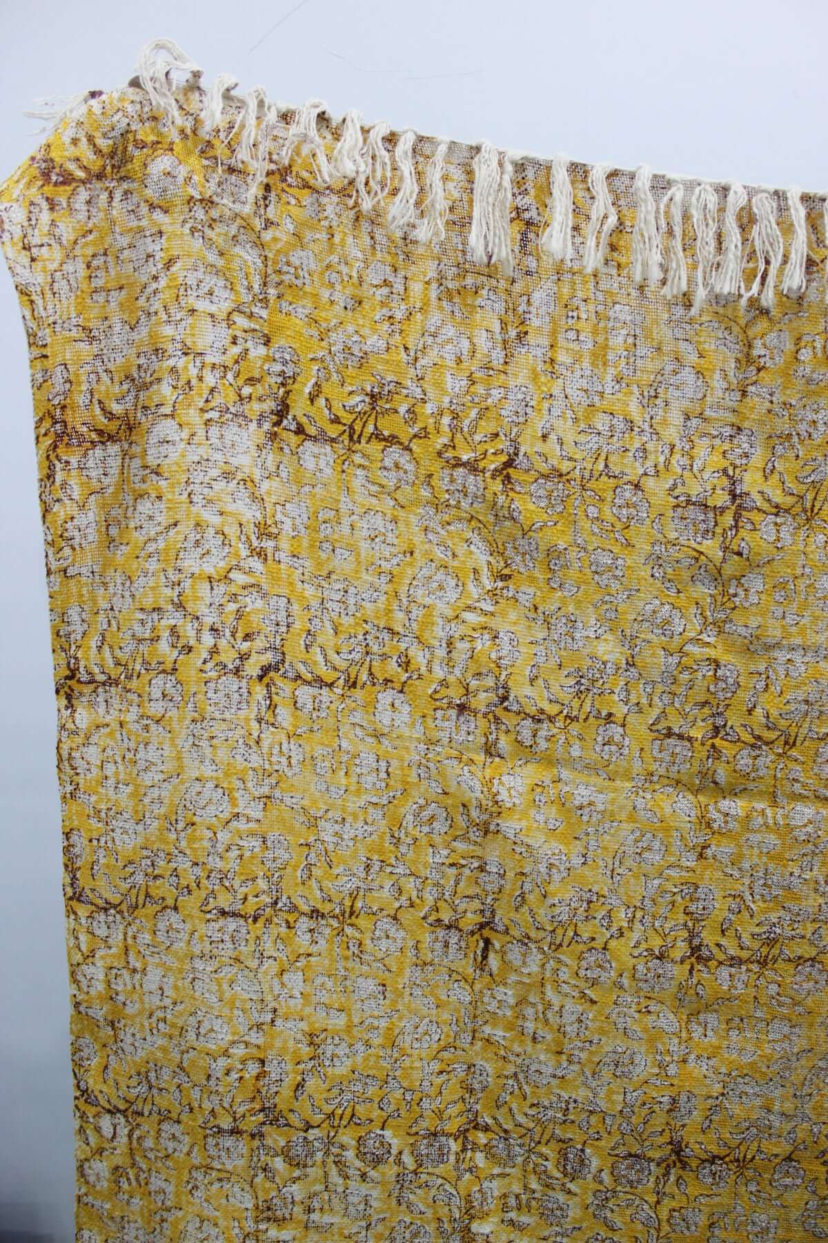 Hand-Loomed Cotton Sofa Throw Blanket - 72x52 Inches