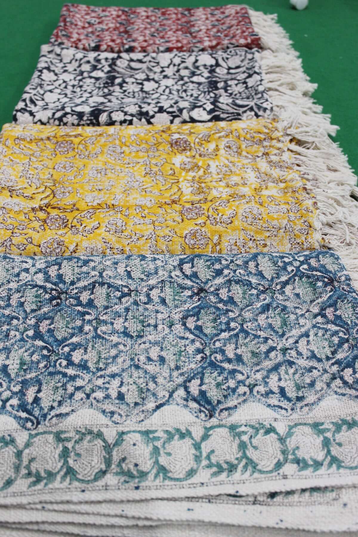 Hand-Loomed Cotton Sofa Throw Blanket - 72x52 Inches