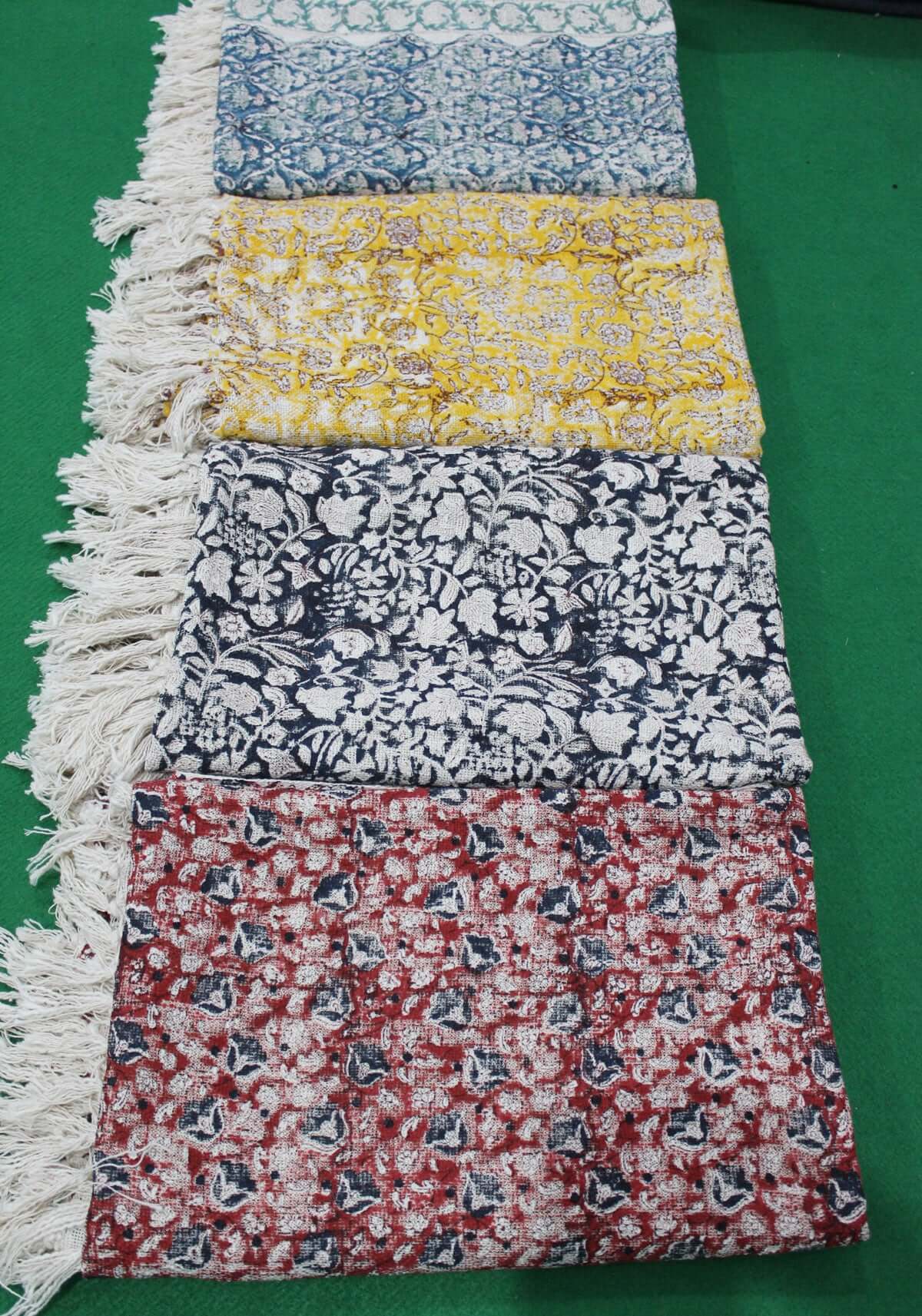 Hand-Loomed Cotton Sofa Throw Blanket - 72x52 Inches