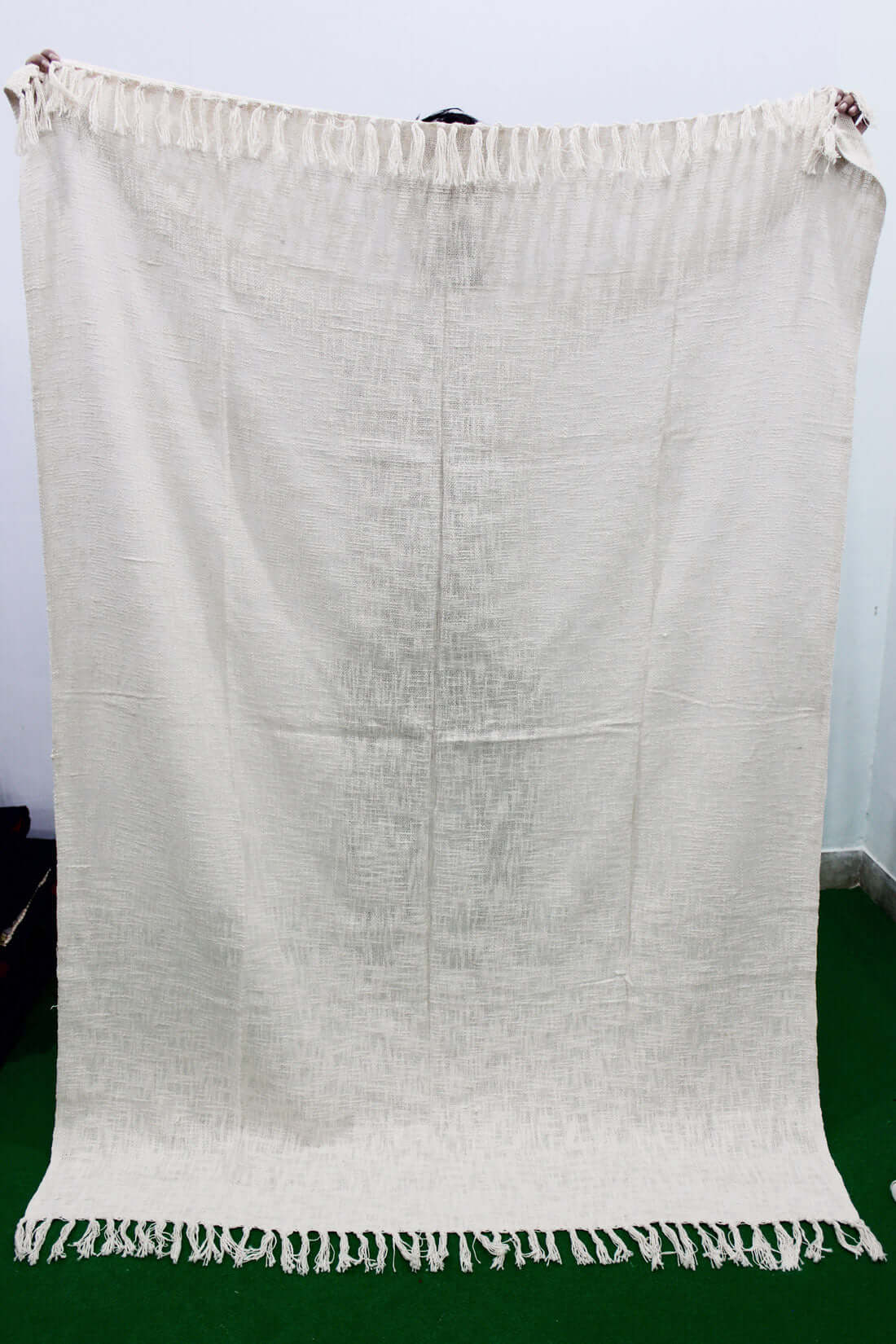 Hand-Loomed Cotton Sofa Throw - Bohemian Décor Bed Sheets