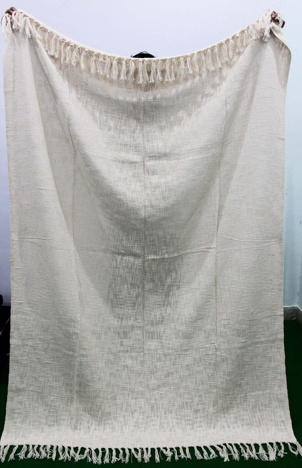 Hand-Loomed Cotton Sofa Throw - Bohemian Décor Bed Sheets