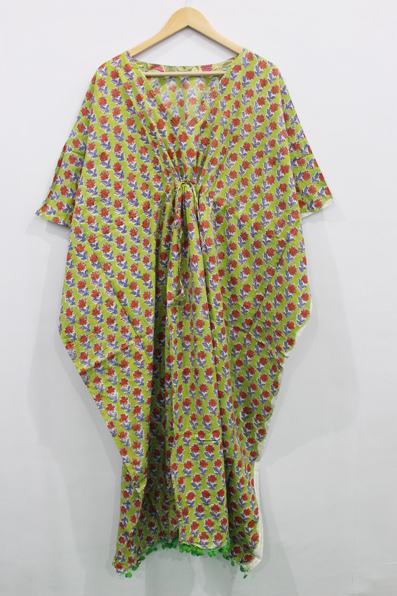 100% Cotton Women Night Dress Kimono Tunic - Kaftan