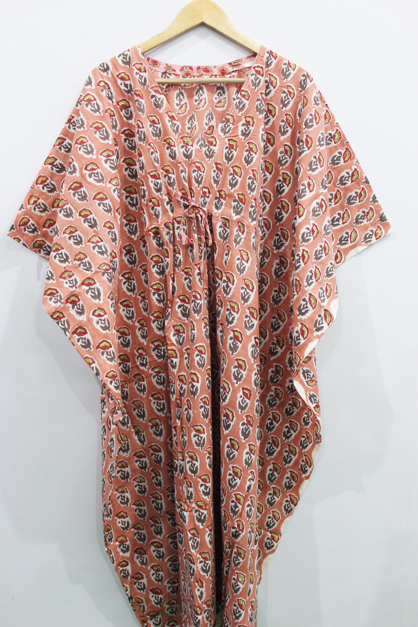100% Cotton Women Night Dress Kimono Tunic - Kaftan