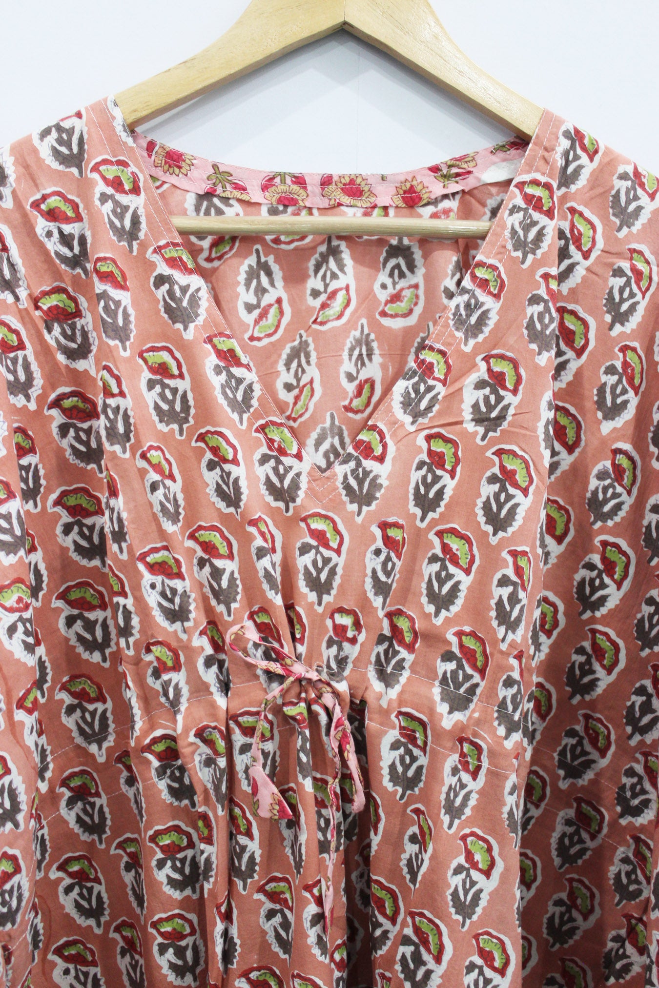 100% Cotton Women Night Dress Kimono Tunic - Kaftan