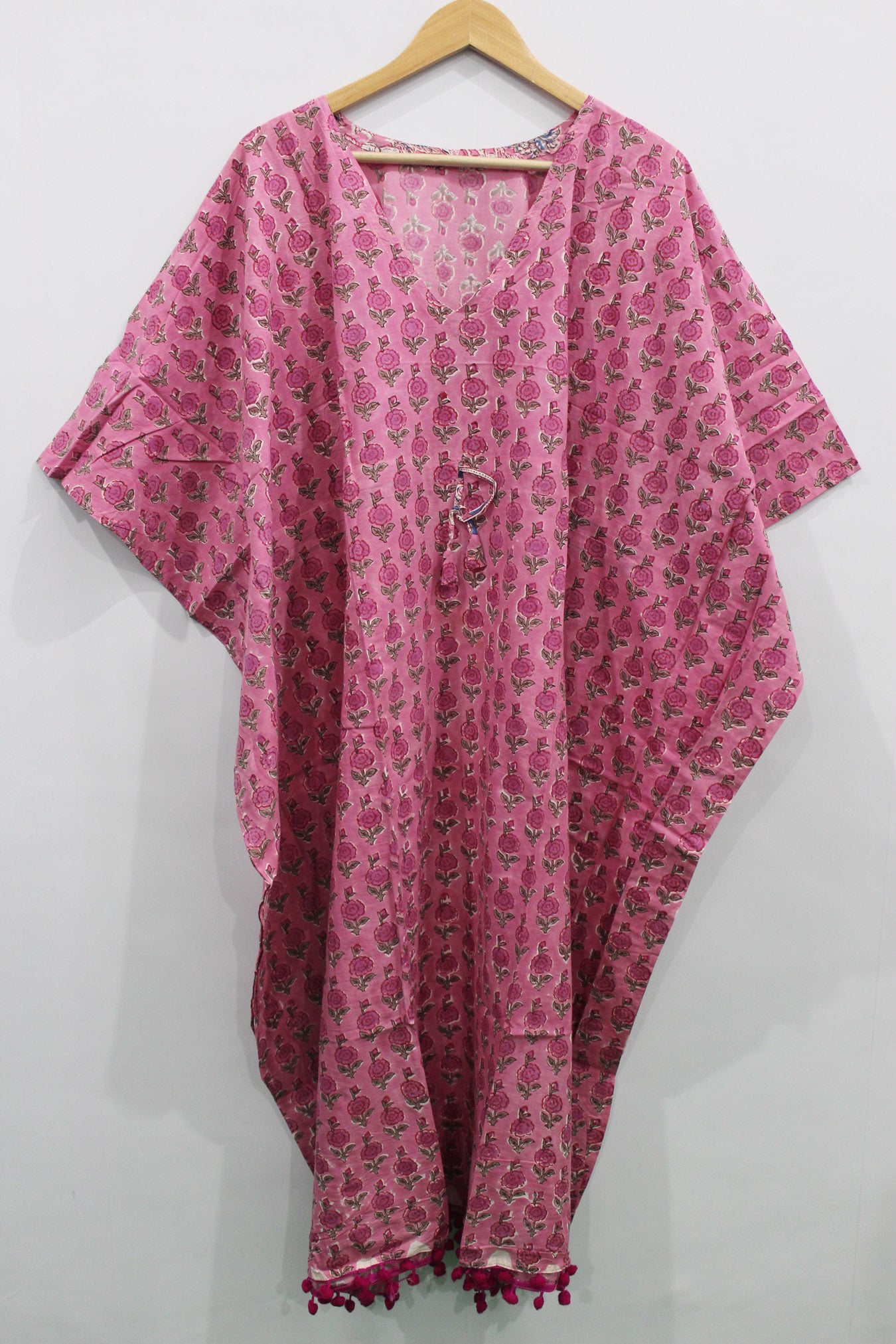 100% Cotton Women Night Dress Kimono Tunic - Kaftan