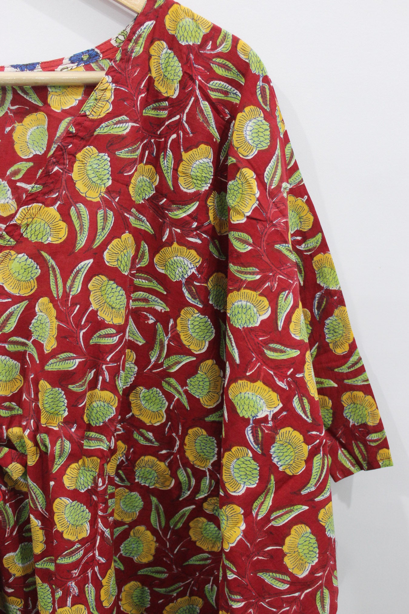 100% Cotton Women Night Dress Kimono Tunic - Kaftan