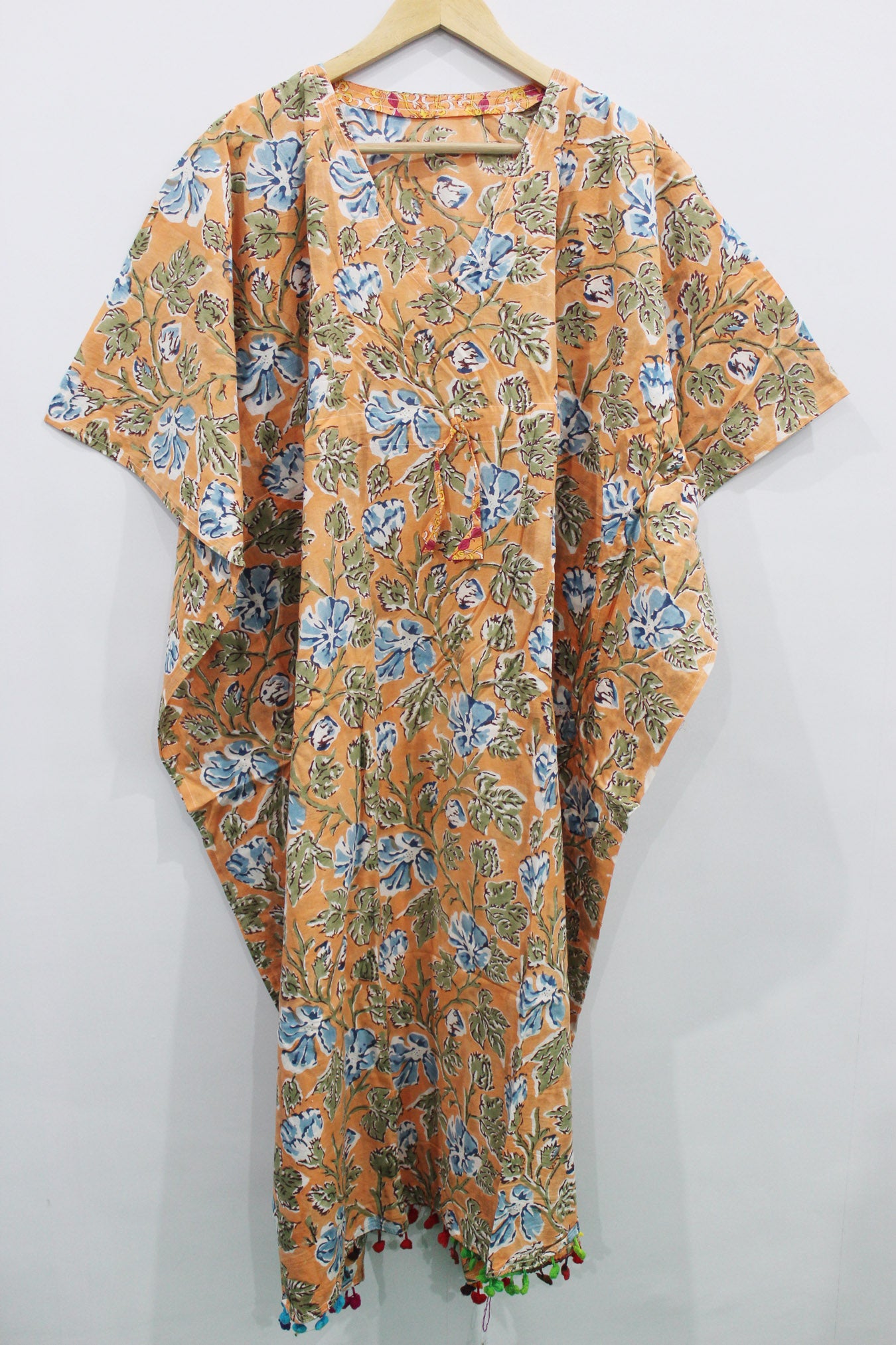 100% Cotton Women Night Dress Kimono Tunic - Kaftan