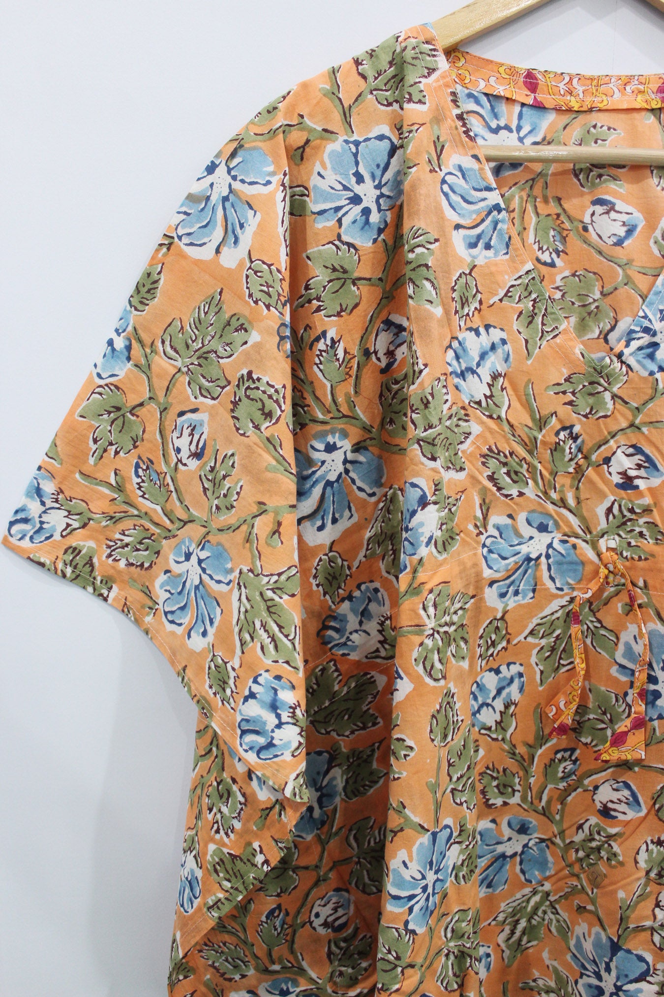 100% Cotton Women Night Dress Kimono Tunic - Kaftan