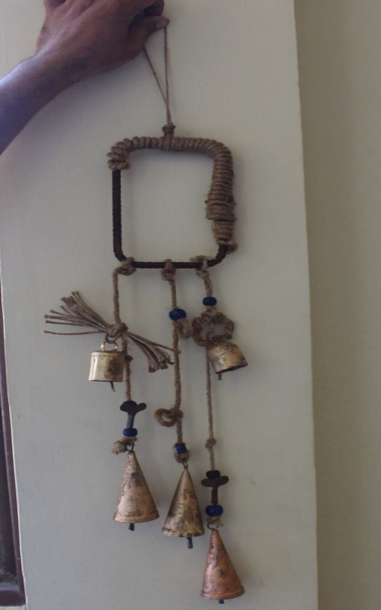 Enhance your Halloween with our handmade Witches Bells. Crafted from recycled materials, these rustic chimes bring protection and charm.