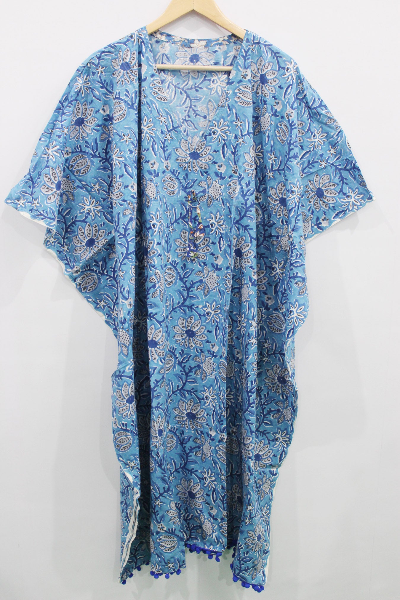 100% Cotton Women Night Dress Kimono Tunic - Kaftan