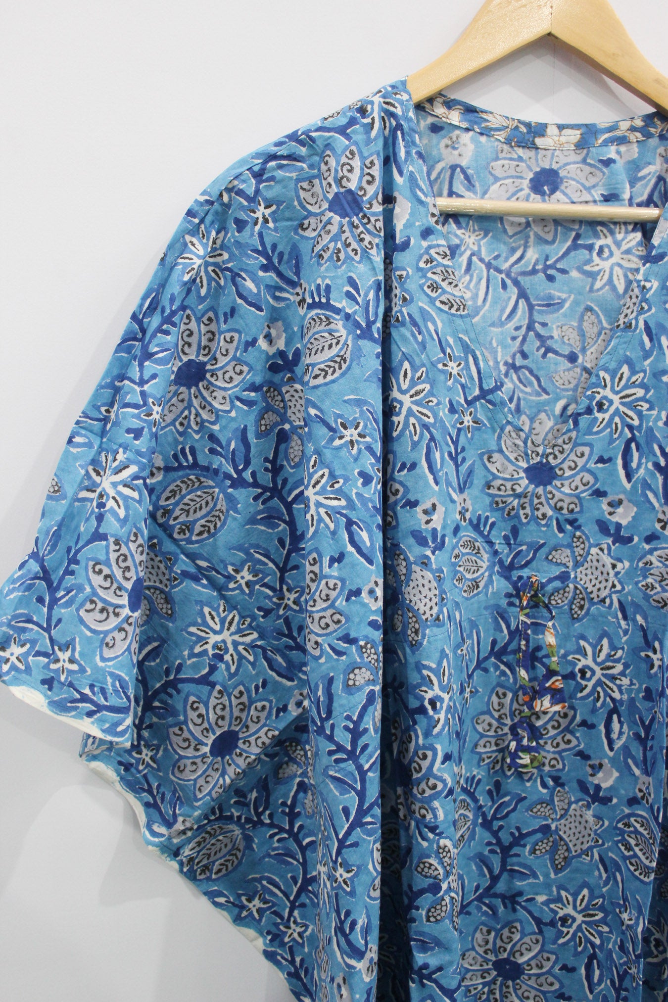 100% Cotton Women Night Dress Kimono Tunic - Kaftan