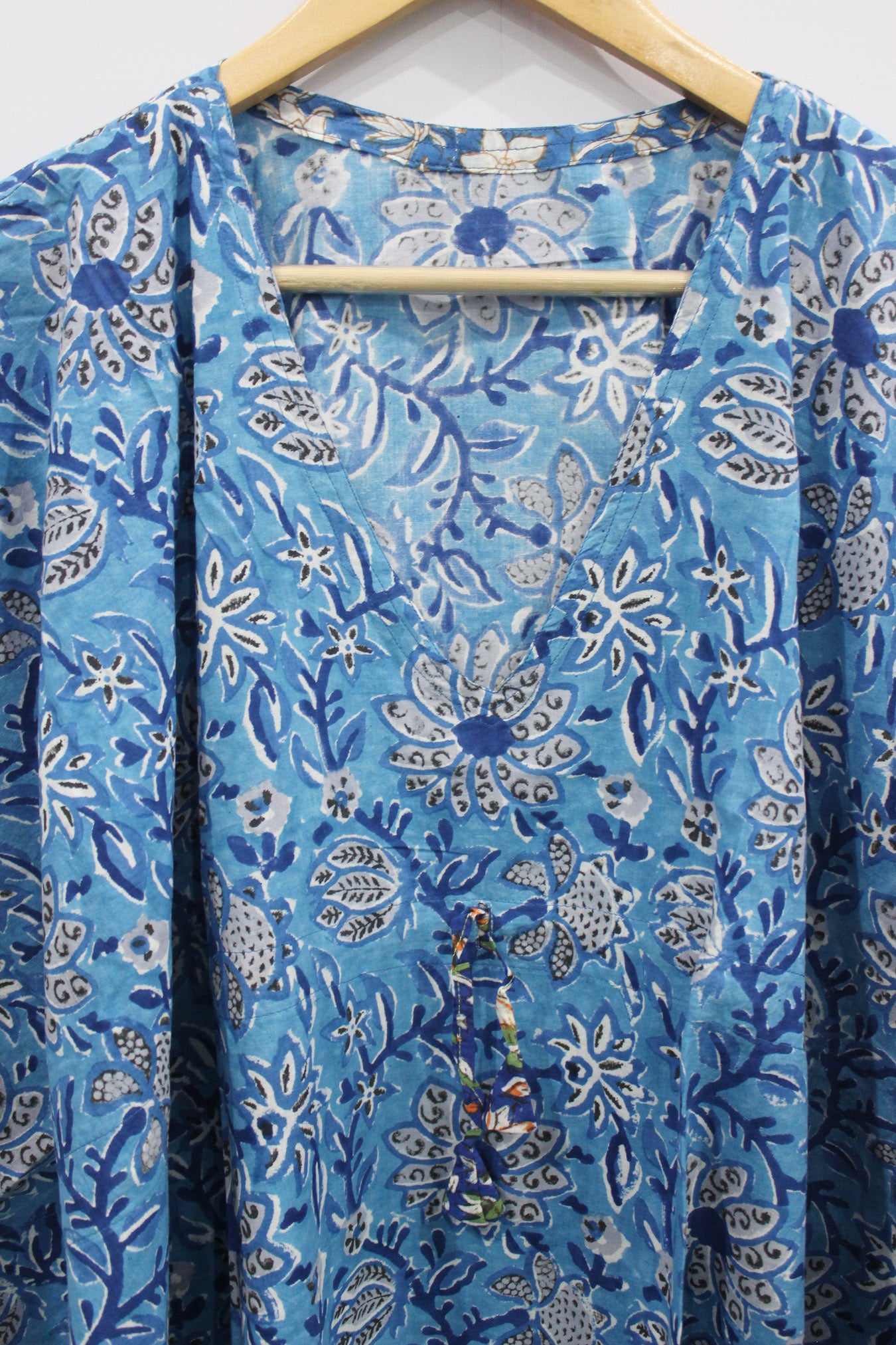 100% Cotton Women Night Dress Kimono Tunic - Kaftan