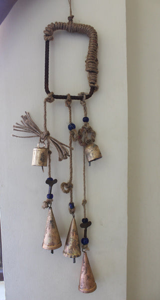 Witches Bells , Protection Bell Rustic Chimes Halloween Festival Decoration