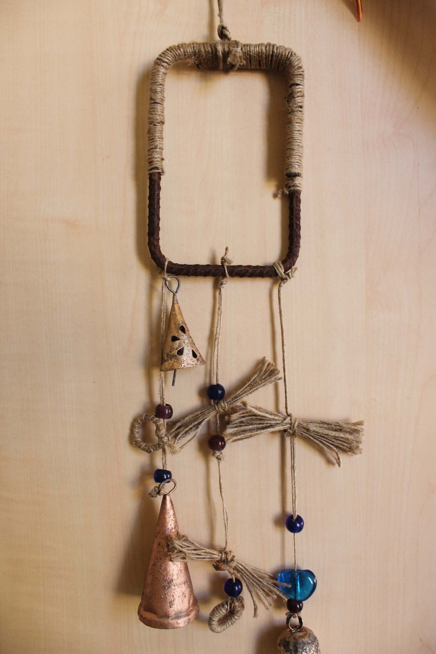 Enhance your Halloween with our handmade Witches Bells. Crafted from recycled materials, these rustic chimes bring protection and charm.