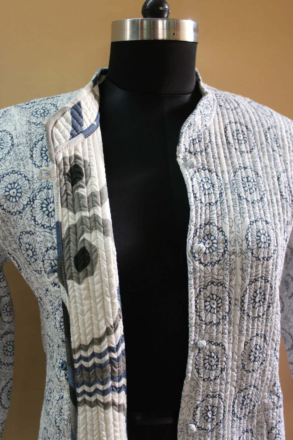 Women’s Reversible Blue Quilted Cotton Jacket