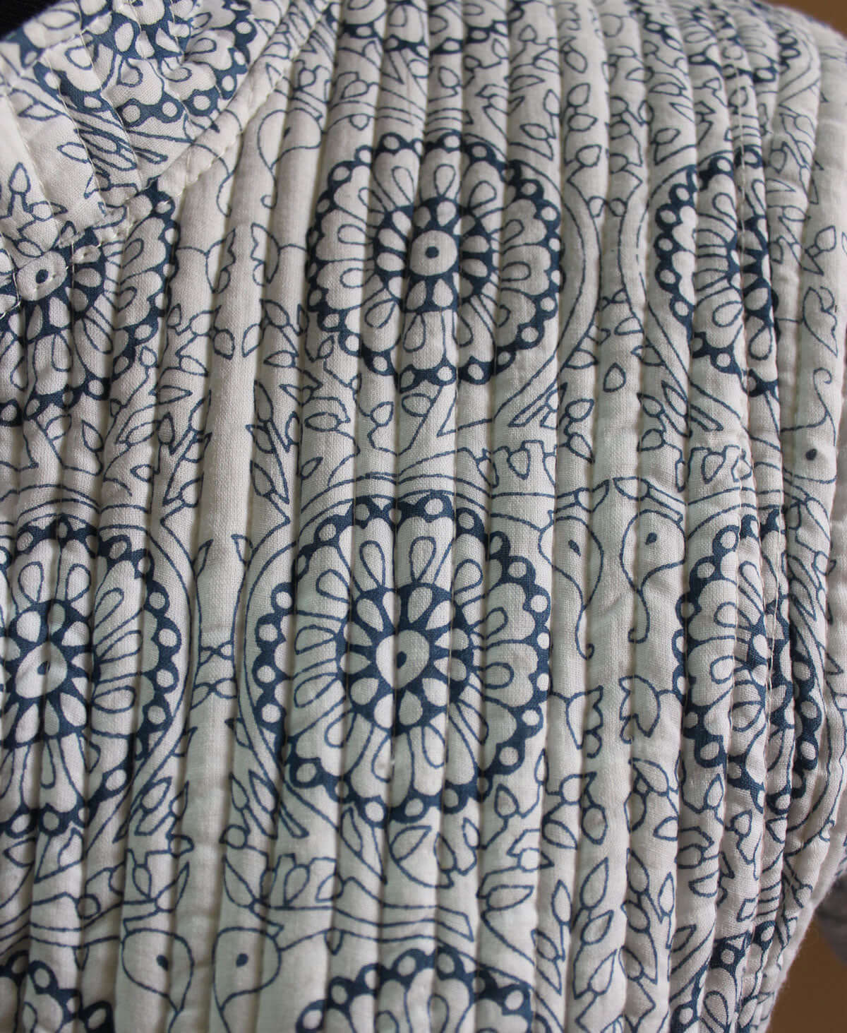 Women’s Reversible Blue Quilted Cotton Jacket