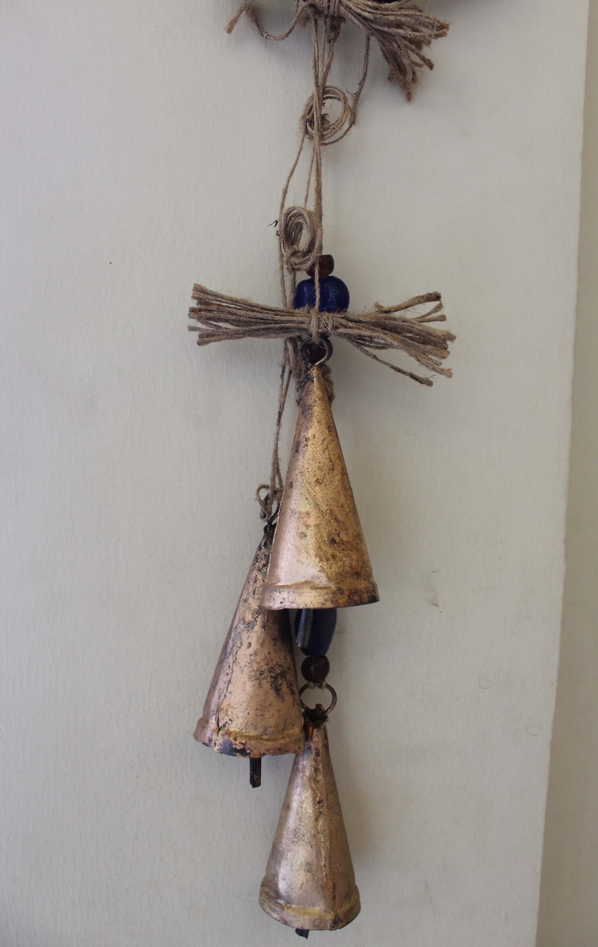 Enhance your Halloween with our handmade Witches Bells. Crafted from recycled materials, these rustic chimes bring protection and charm.