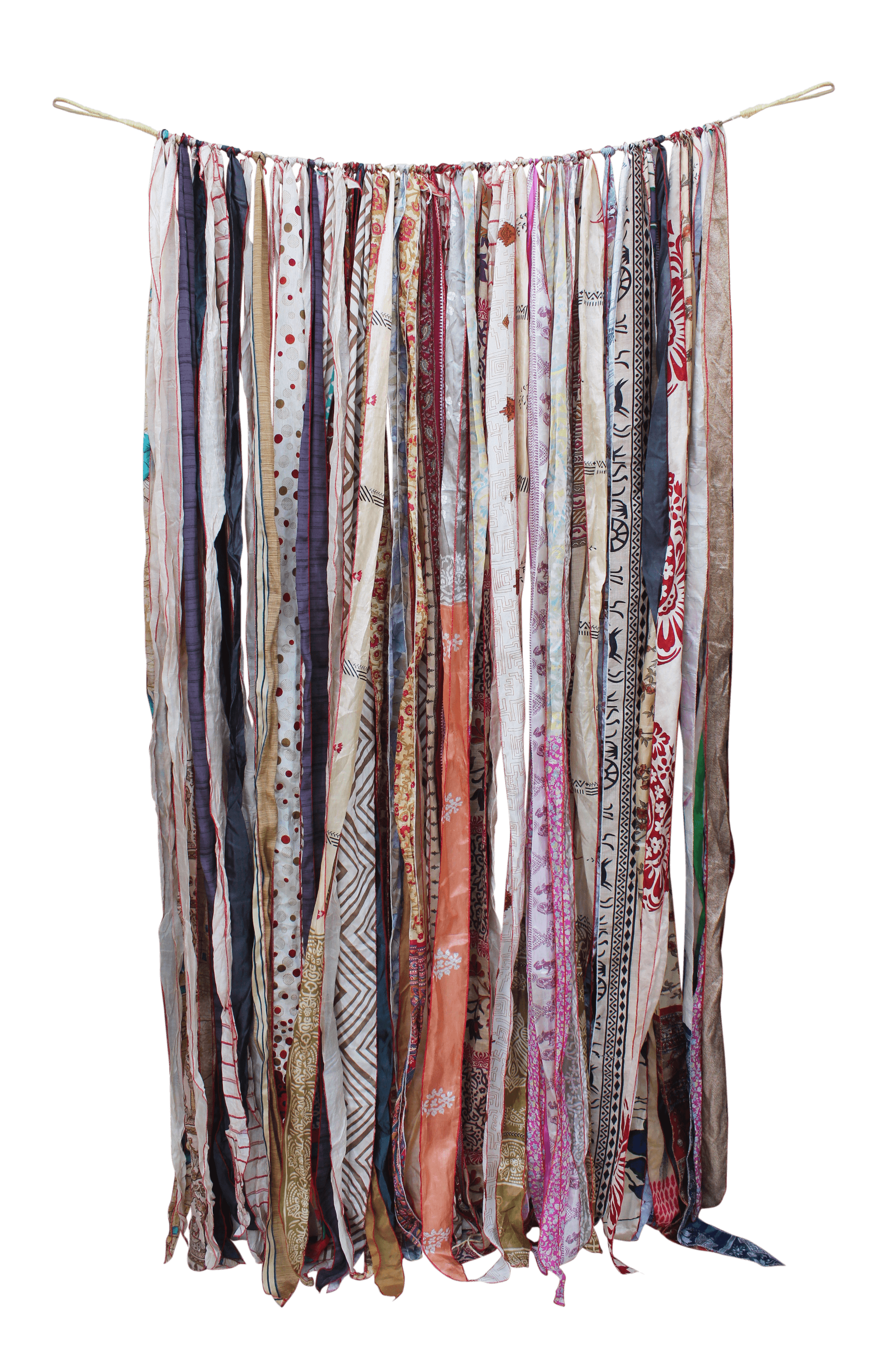 Recycled Silk Sari Bohemian Curtains - 210 x 120 cm