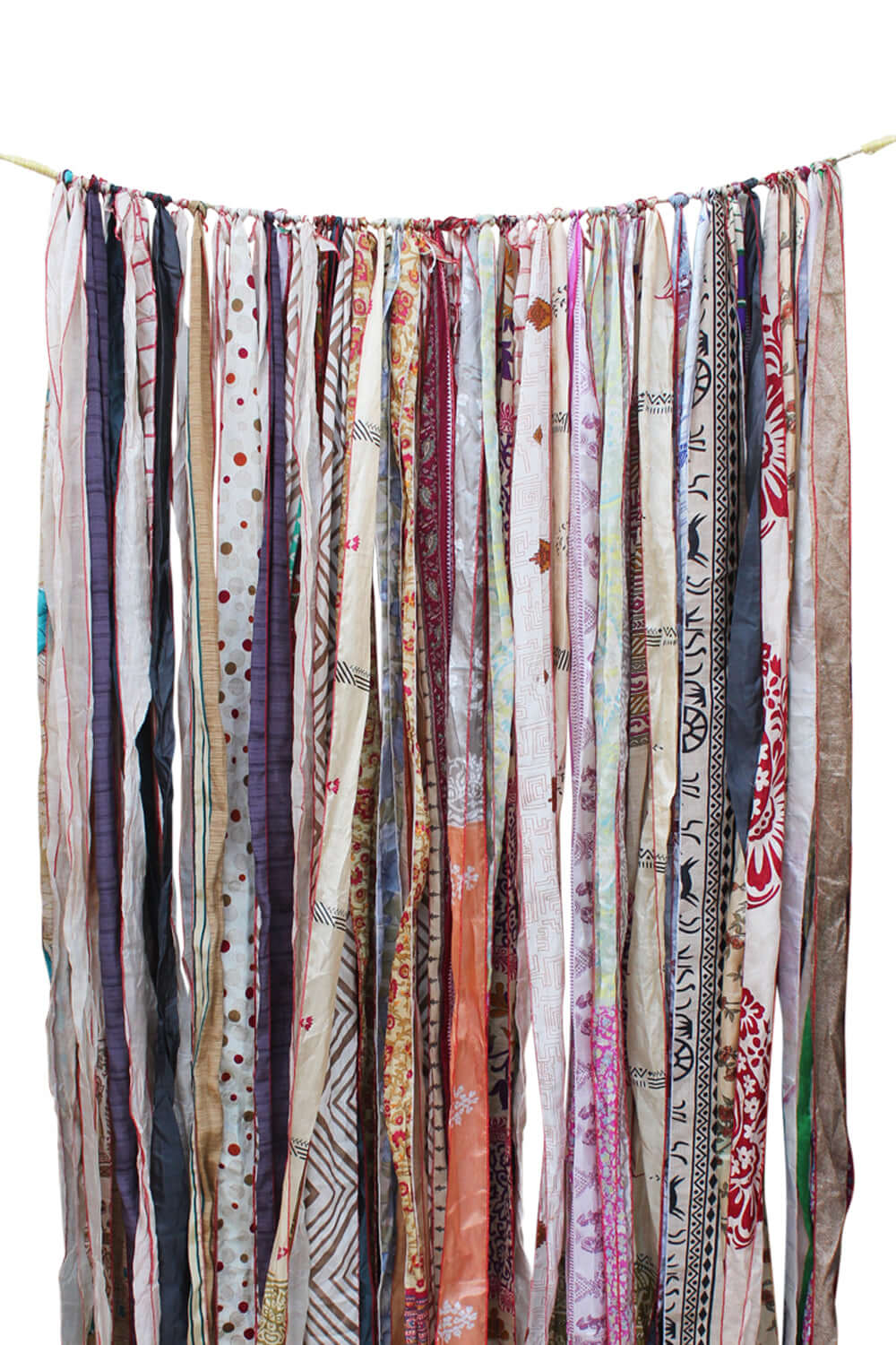 Recycled Silk Sari Bohemian Curtains - 210 x 120 cm
