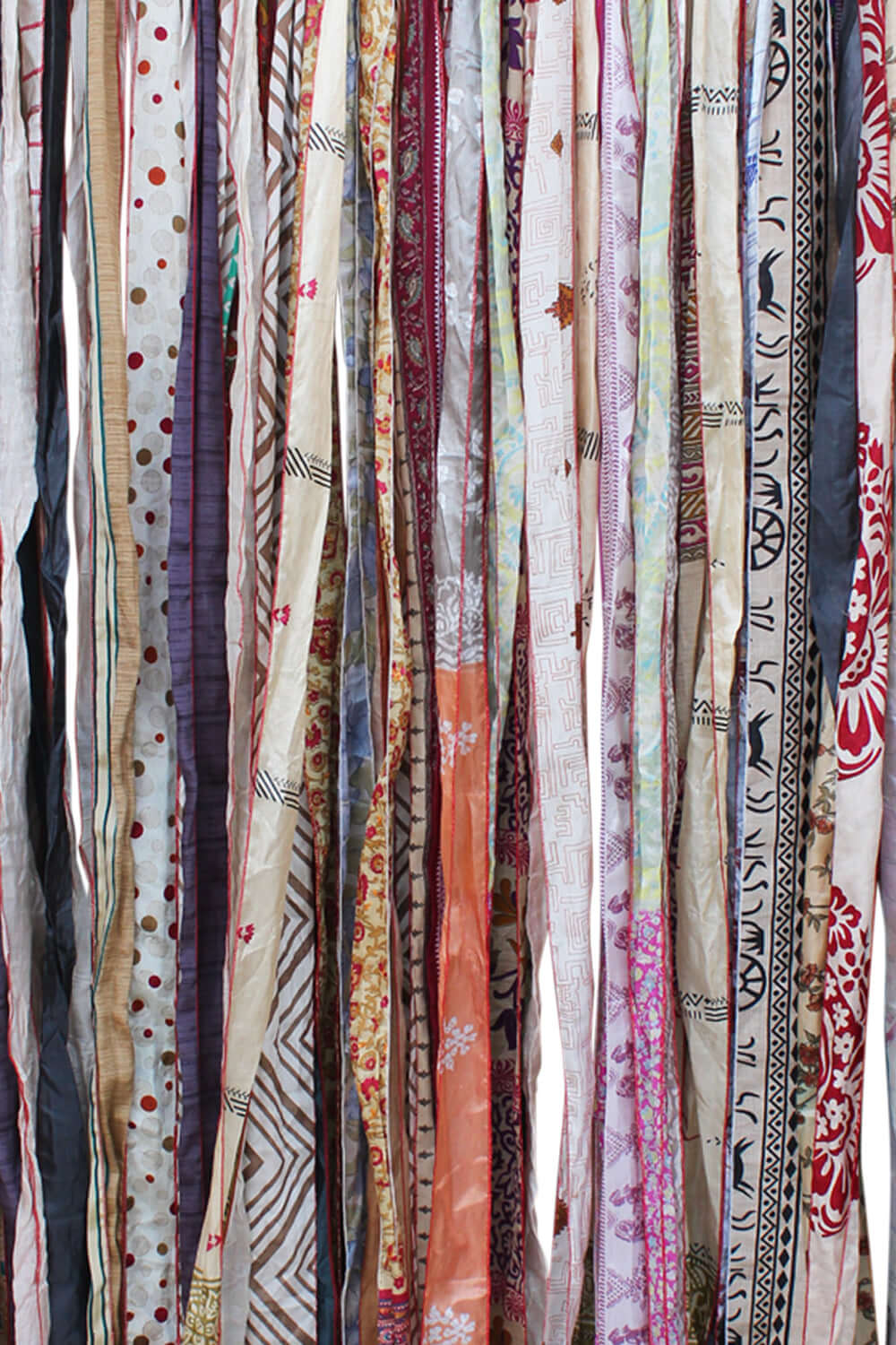Recycled Silk Sari Bohemian Curtains - 210 x 120 cm