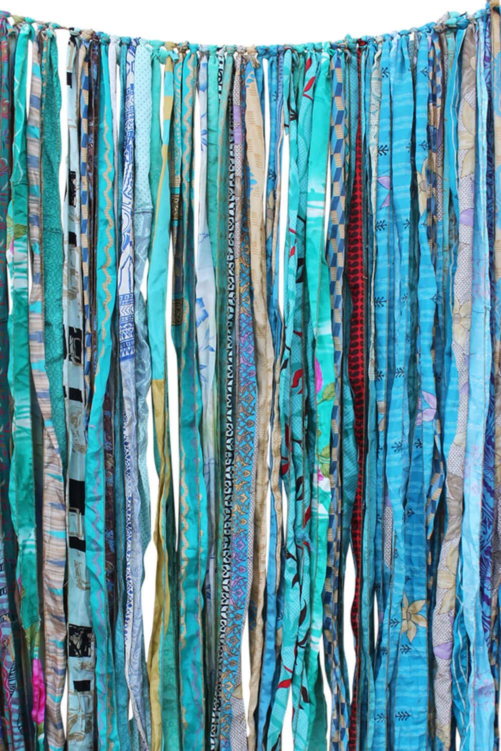 Recycled Silk Sari Bohemian Curtains - 210 x 120 cm
