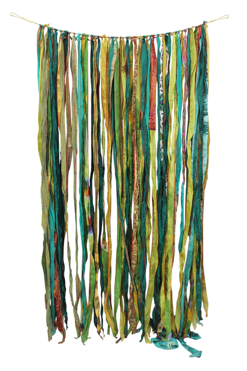 Recycled Silk Sari Bohemian Curtains - 210 x 120 cm