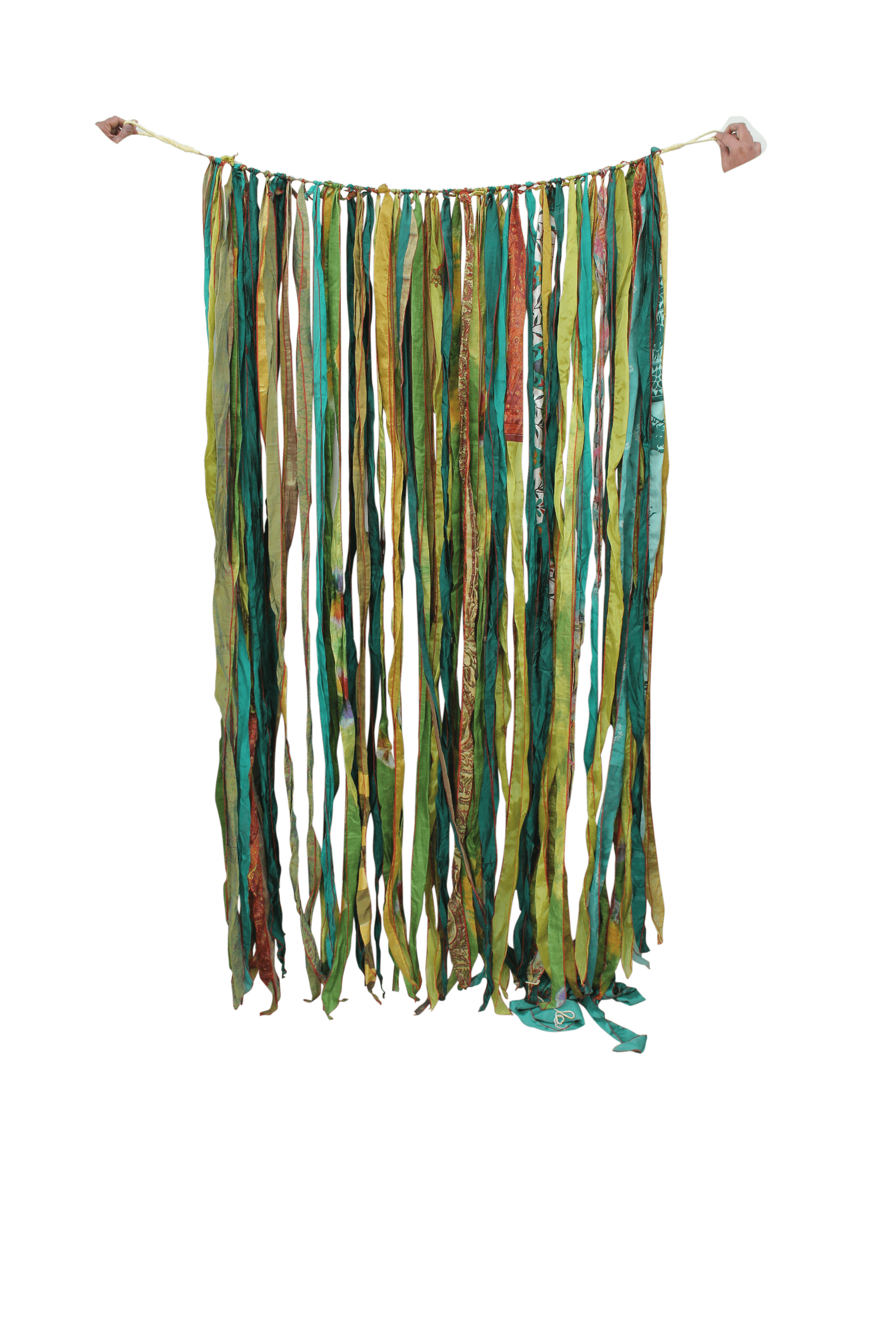 Recycled Silk Sari Bohemian Curtains - 210 x 120 cm