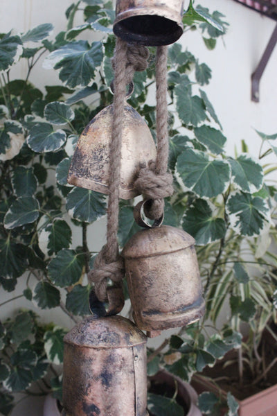 Rustic Cow Bells Hanging Chime Harmony Bells Wind chime Windchimes Patio Garden Outdoor Garden Decor