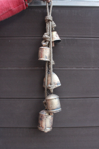 Rustic Cow Bells Hanging Chime Harmony Bells Wind chime Windchimes Patio Garden Outdoor Garden Decor