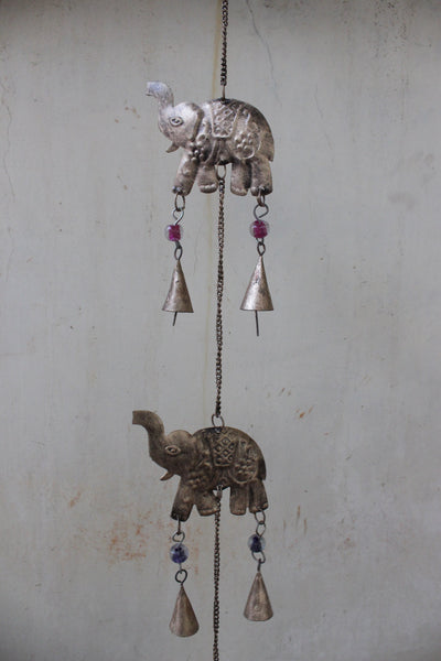 Elephant Bells Wall Hanging Wind chimes Outdoor Patio Garden Ornaments 130 cm Length