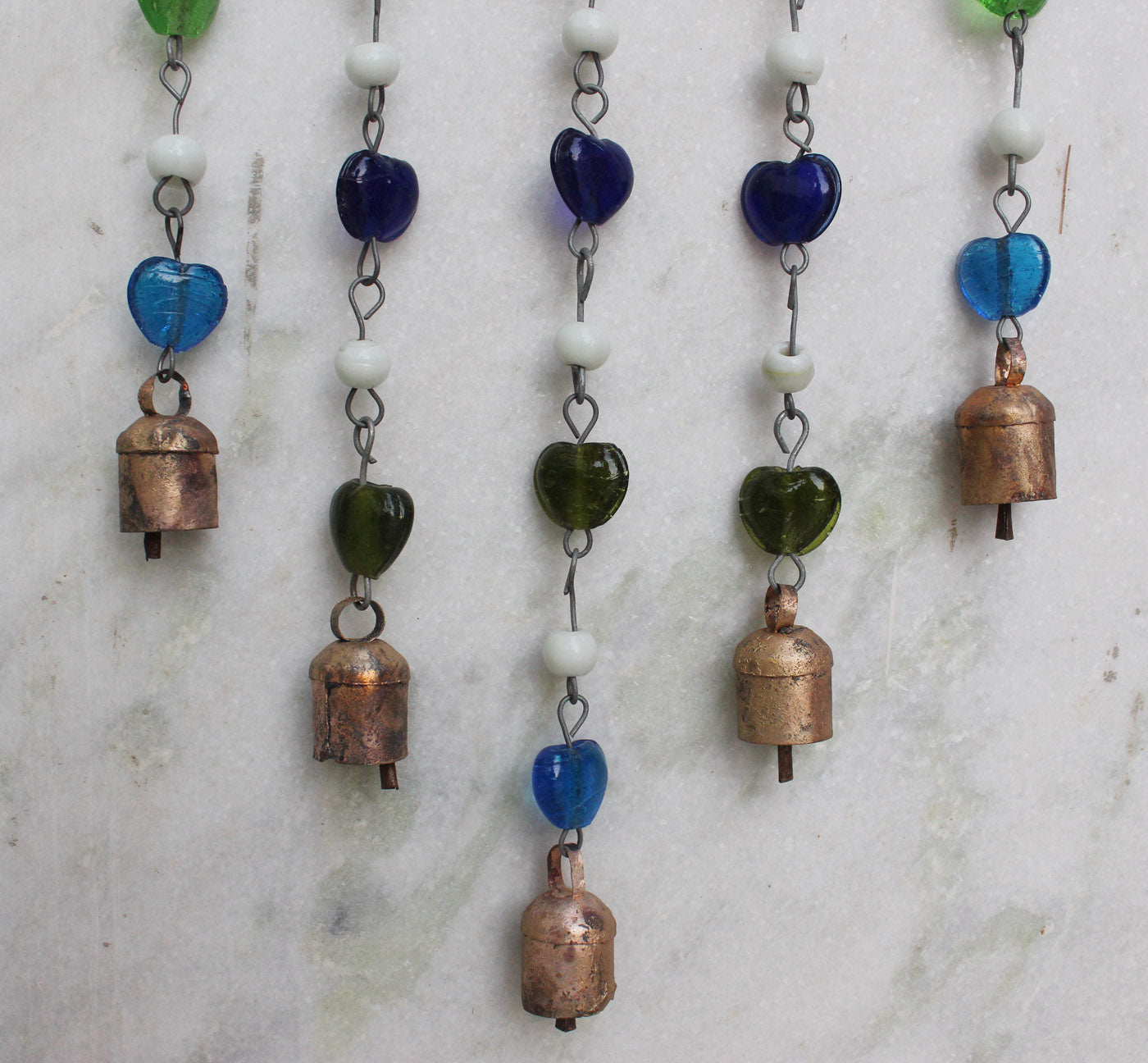 Handcrafted Beaded Iron Windchime | Boho Hanging Mobile