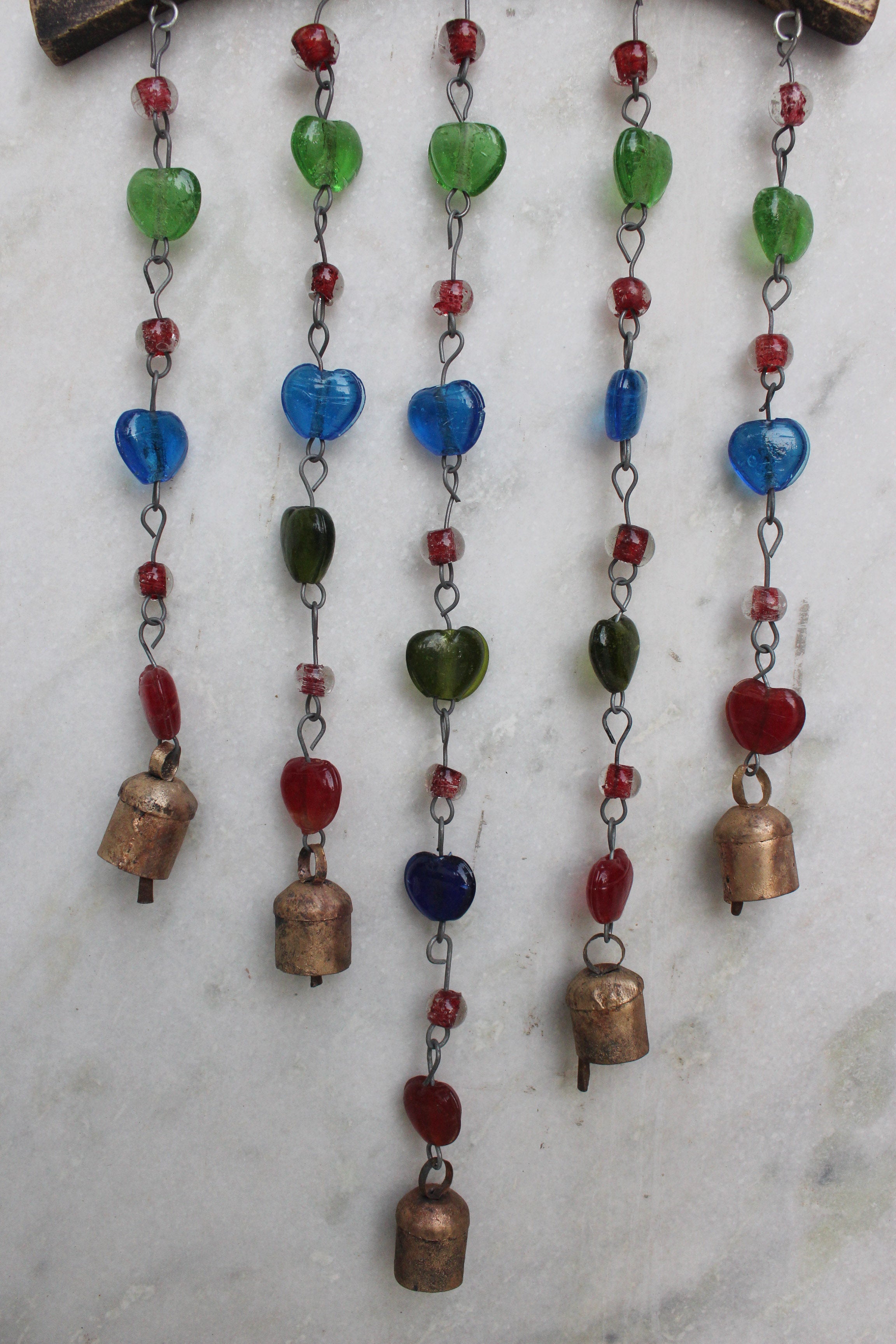 Handcrafted Beaded Iron Windchime | Boho Hanging Mobile