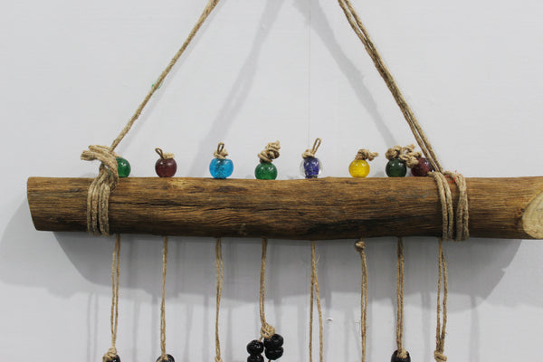 Handmade Boho Garden Hanging Chime Sun catcher Multi colour Beaded Windchime