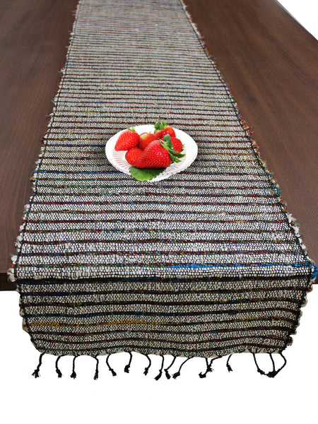 Cotton Banana Table Runner , 15 x 74 Inches , Multicolour Table Runner with Fringes, Every Day Use , Premium Quality