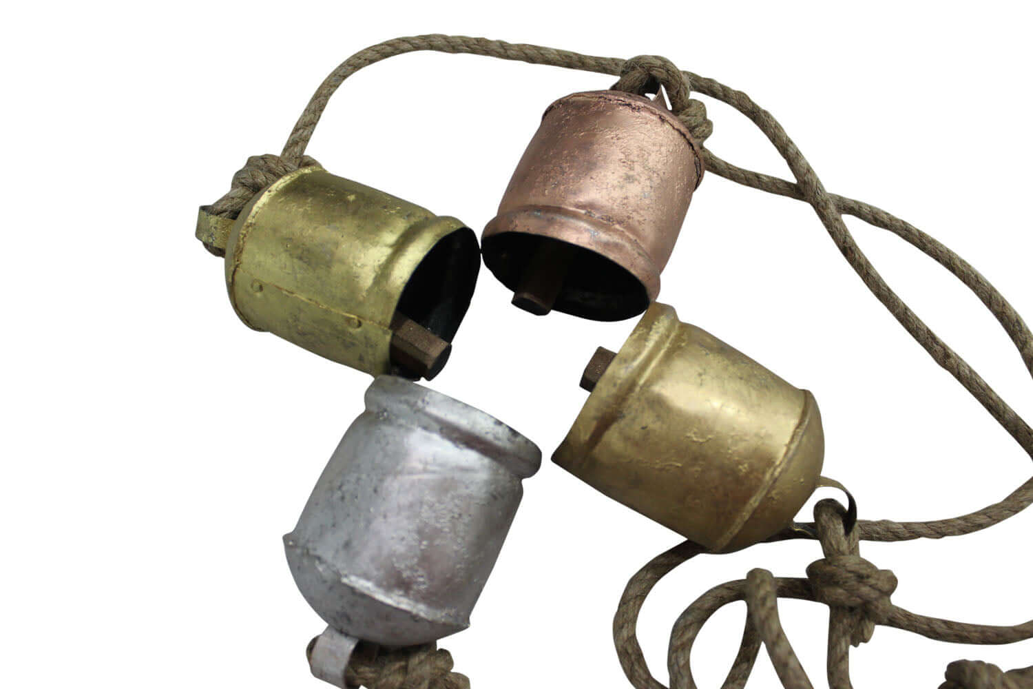 Rustic Recycled Iron Cow Bells Wind Chime – 40"