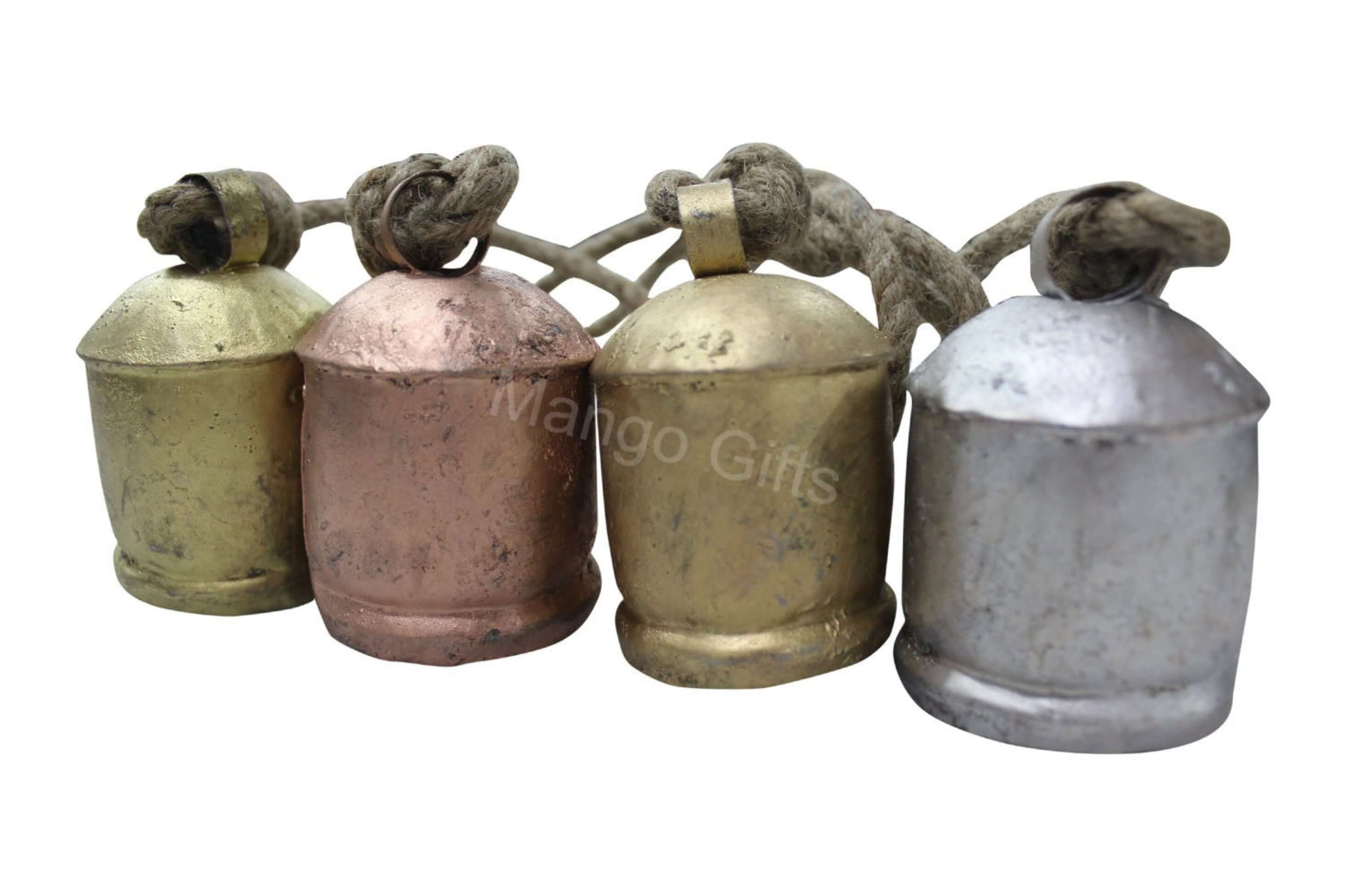 Rustic Recycled Iron Cow Bells Wind Chime – 40"