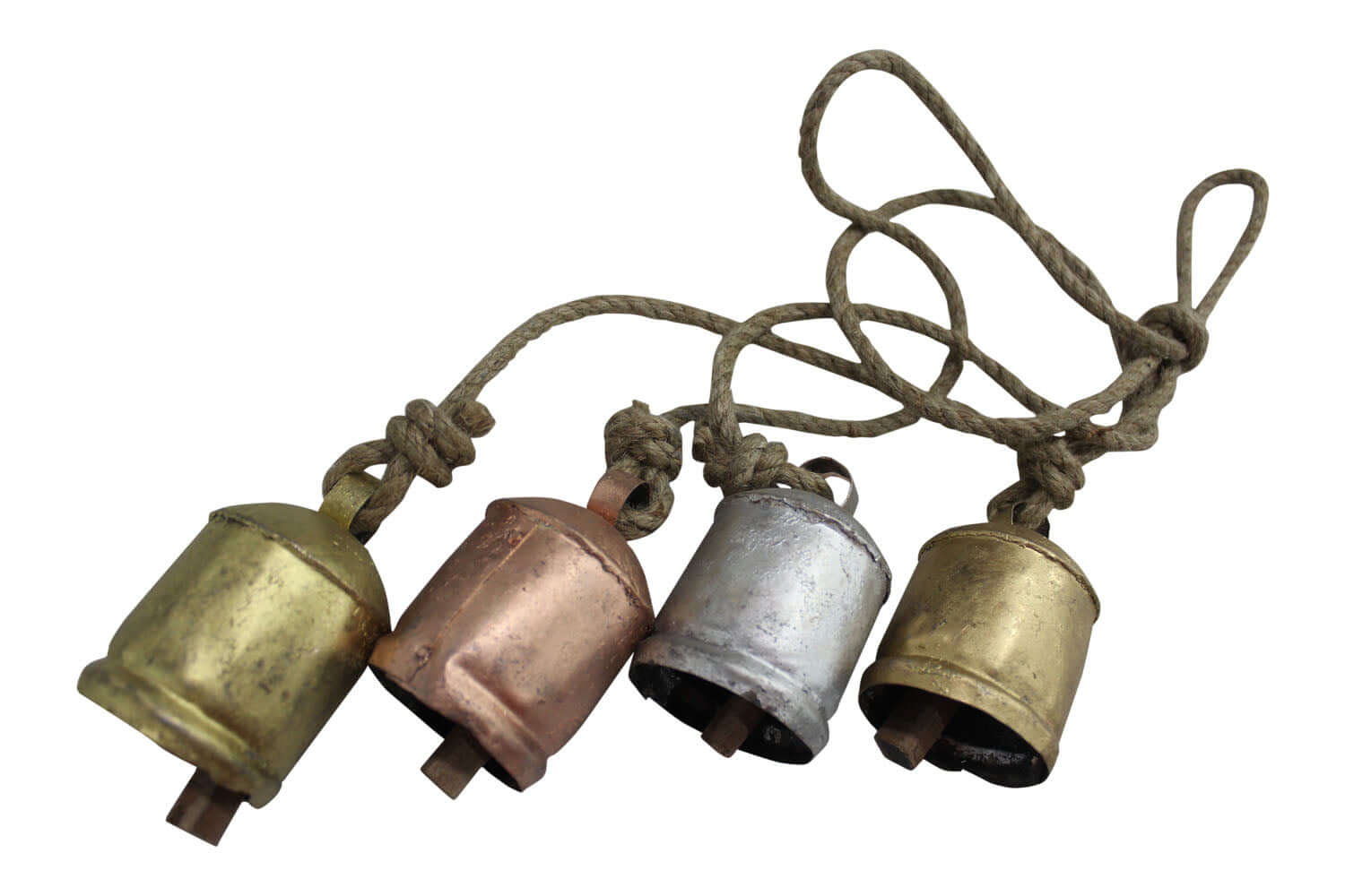 Rustic Recycled Iron Cow Bells Wind Chime – 40"