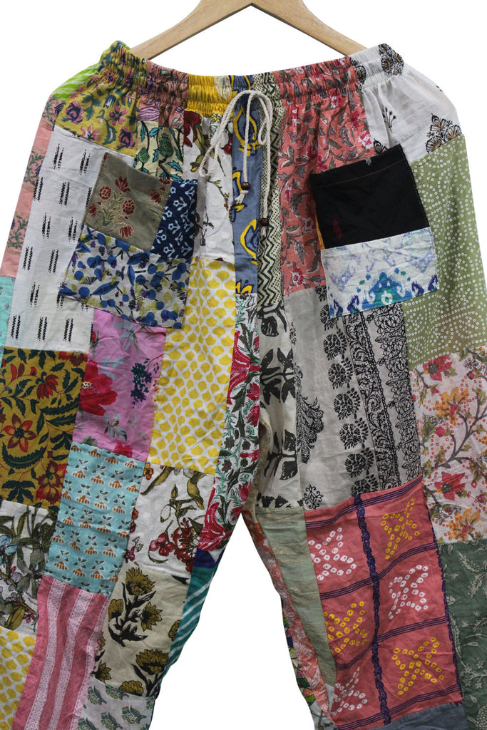 Fair Trade Indonesian Patchwork Hippy Festy Trousers Pants S M L XL 8 10 12  18 | eBay