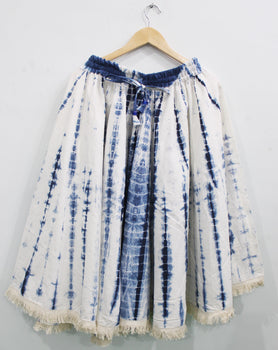 Tie-Dye Bohemian Summer Skirt Indigo Tie Dye Prints Hippie Casual Women Fashion Indigo Boho Skirts