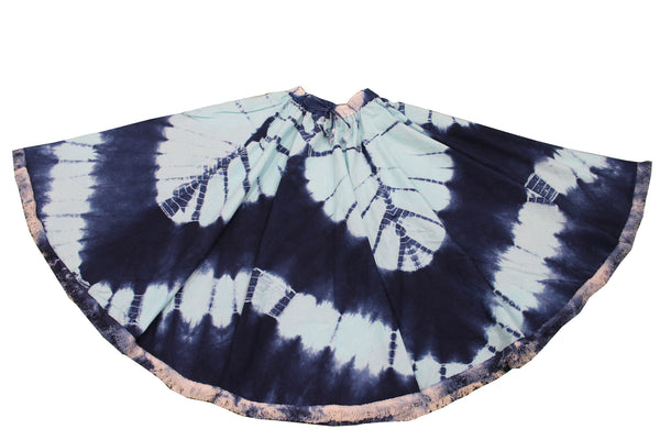 Tie-Dye Bohemian Summer Skirt Indigo Tie Dye Prints Hippie Casual Women Fashion Indigo Boho Skirts