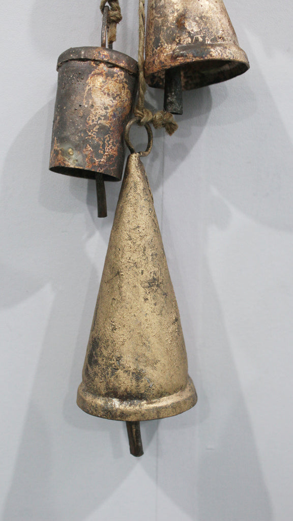 Gold Metal Bell Cluster Hanging Decor