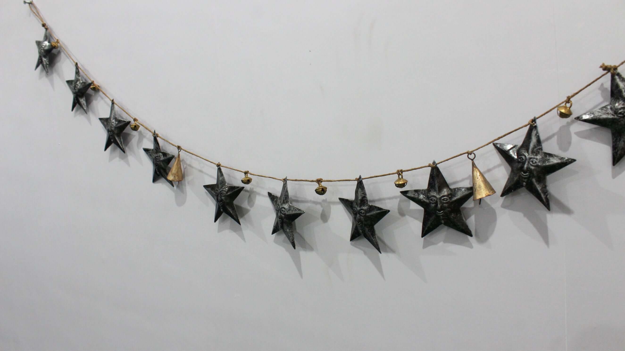 Bohemian Star Moon Jute Garland for Rustic Decor Wreaths & Garlands