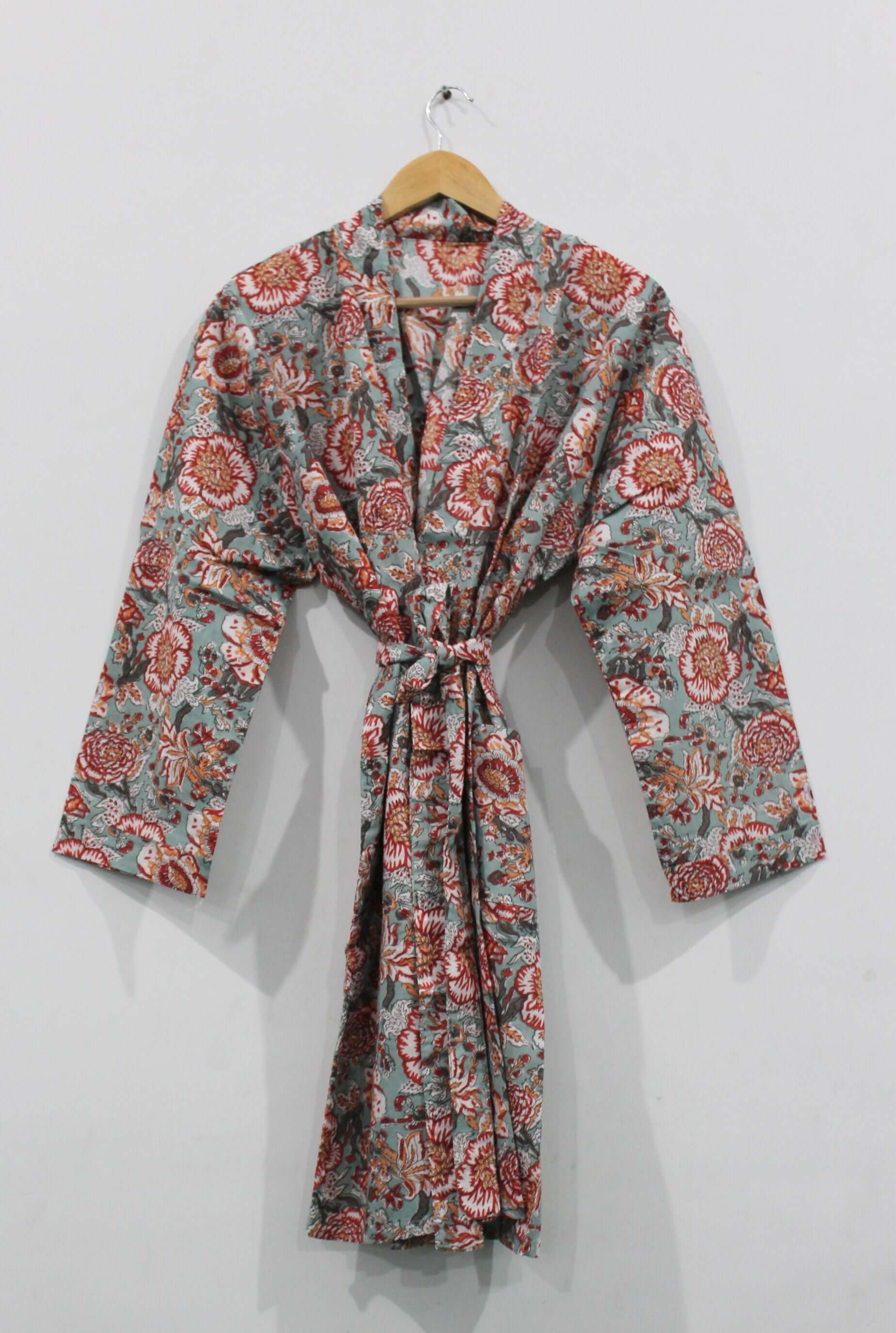 Shop beautiful 100% cotton floral kimono bathrobes. Perfect for sleepwear, beach cover-ups, and more. Assorted colors and patterns available!