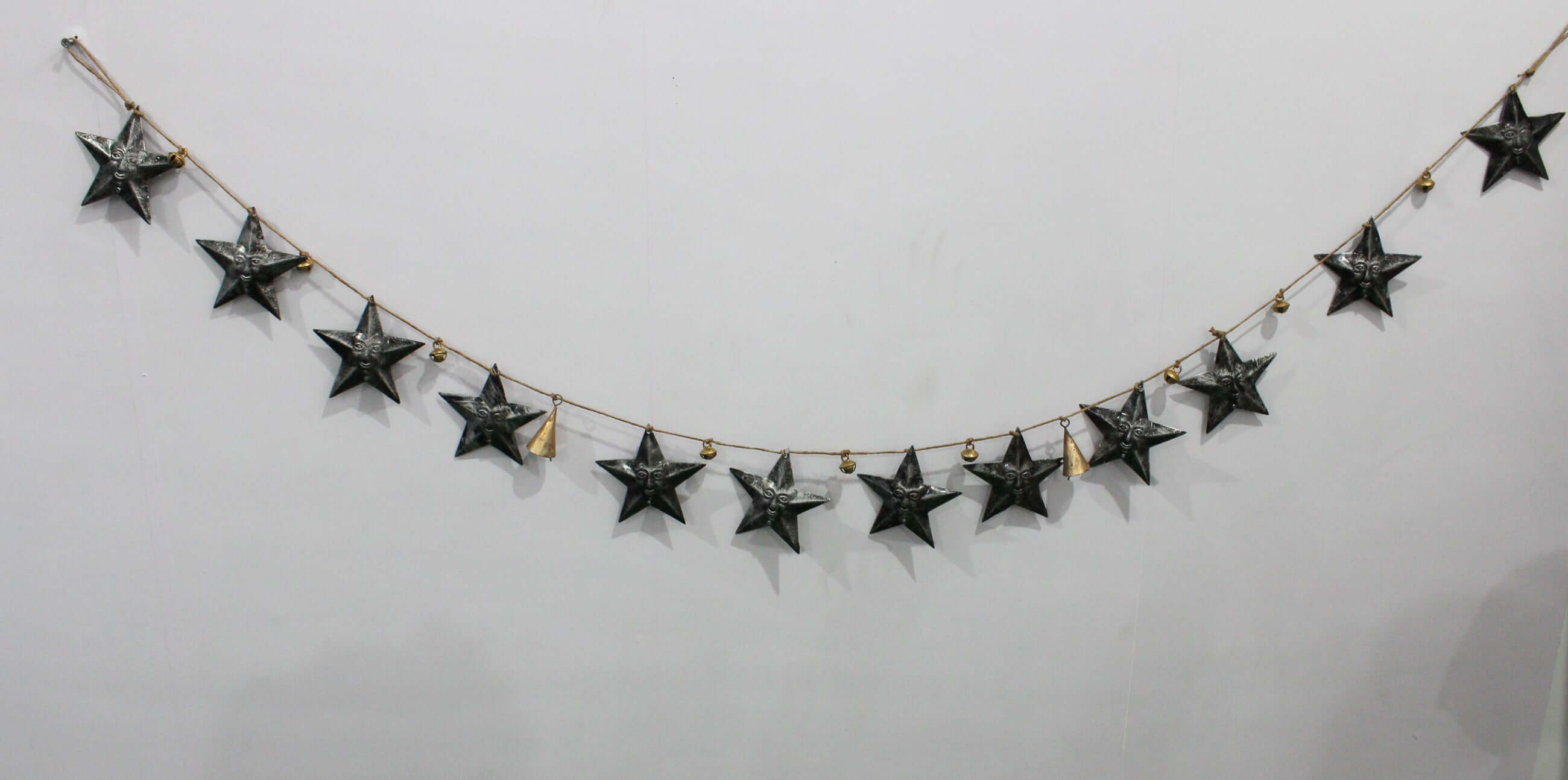 Bohemian Star Moon Jute Garland for Rustic Decor Wreaths & Garlands