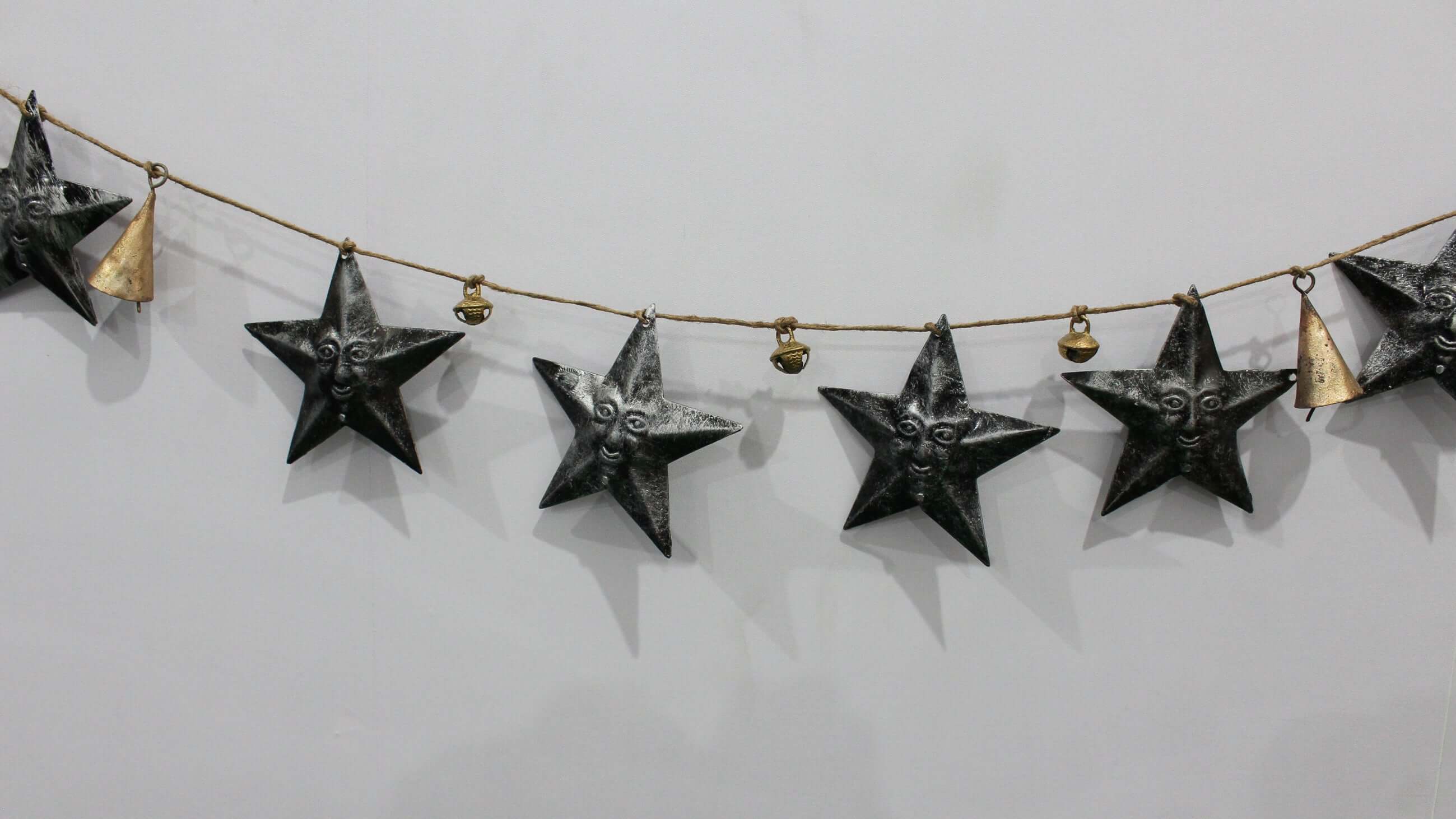 Bohemian Star Moon Jute Garland for Rustic Decor Wreaths & Garlands