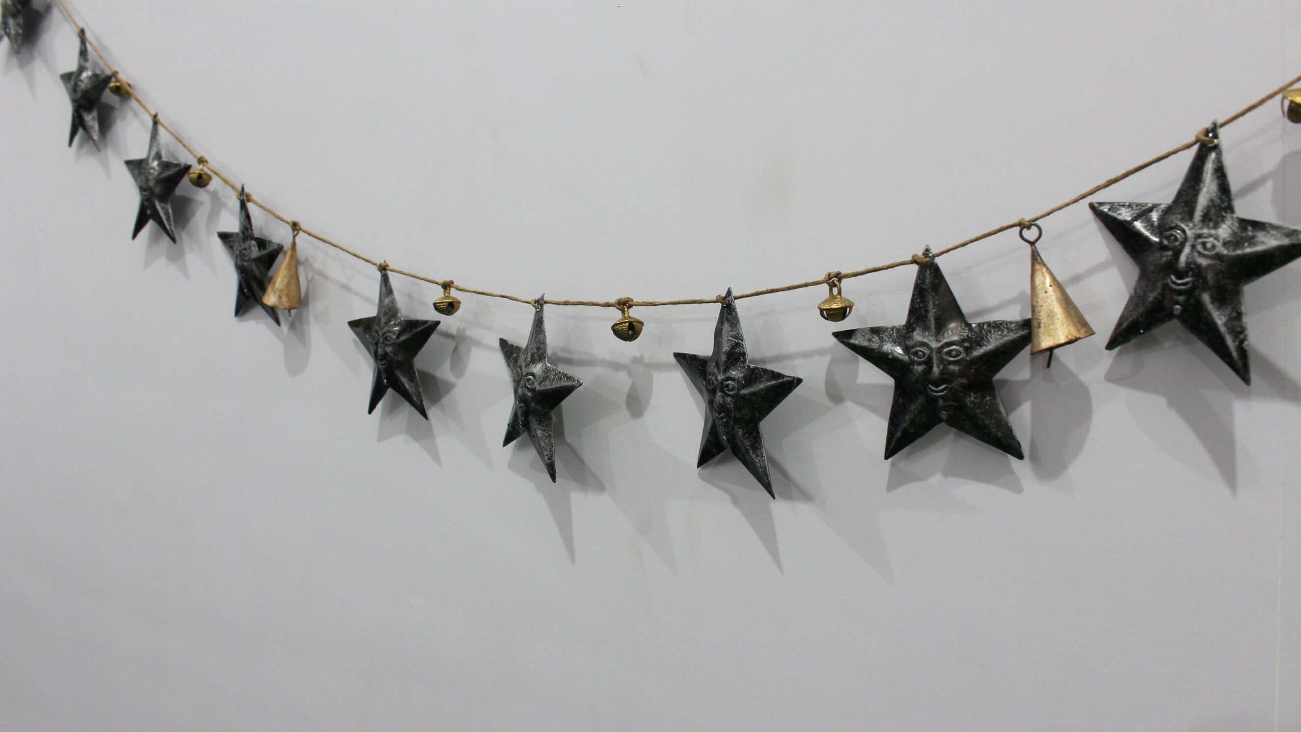 Bohemian Star Moon Jute Garland for Rustic Decor Wreaths & Garlands