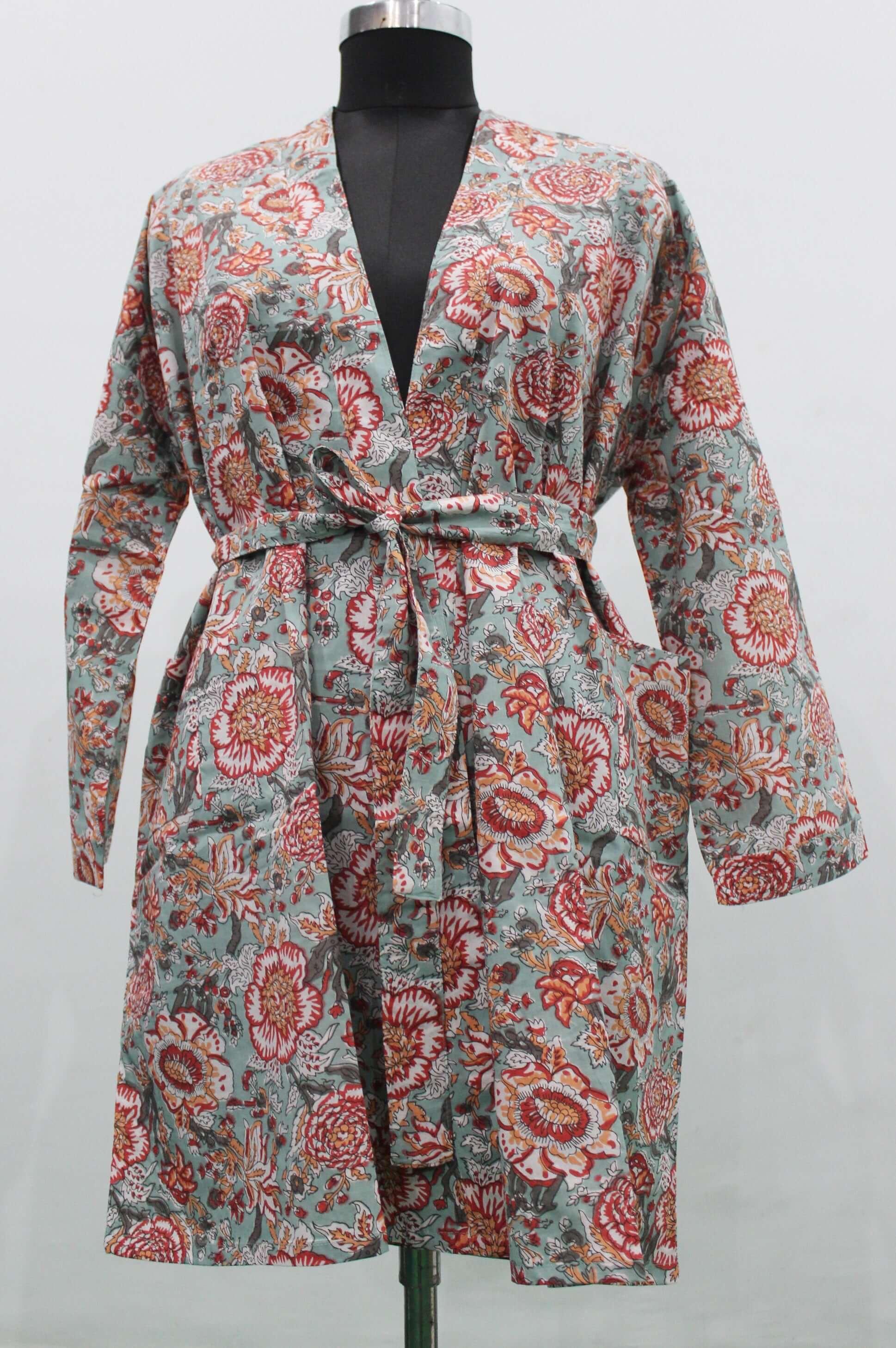 Shop beautiful 100% cotton floral kimono bathrobes. Perfect for sleepwear, beach cover-ups, and more. Assorted colors and patterns available!