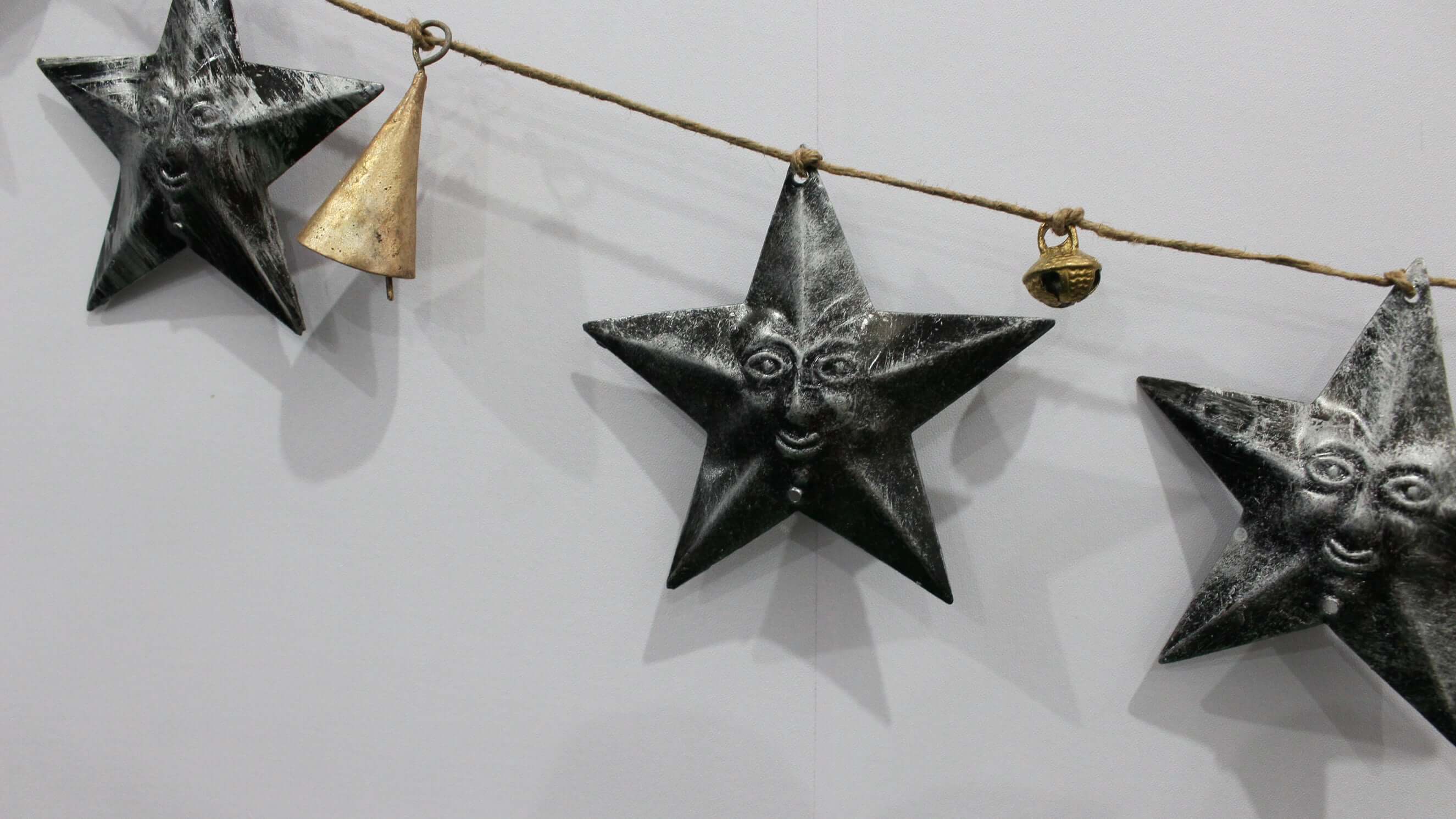 Bohemian Star Moon Jute Garland for Rustic Decor Wreaths & Garlands