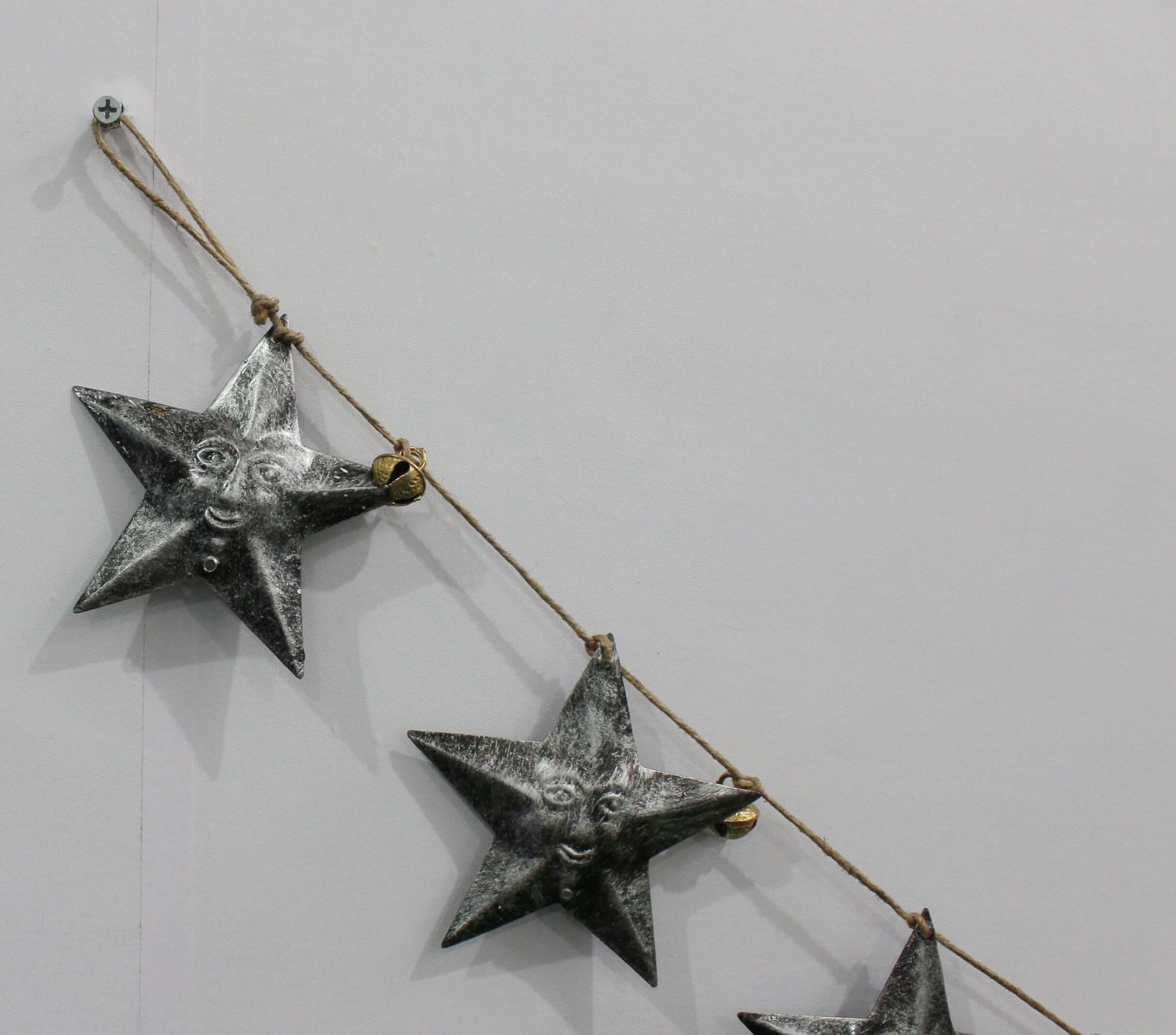 Bohemian Star Moon Jute Garland for Rustic Decor Wreaths & Garlands