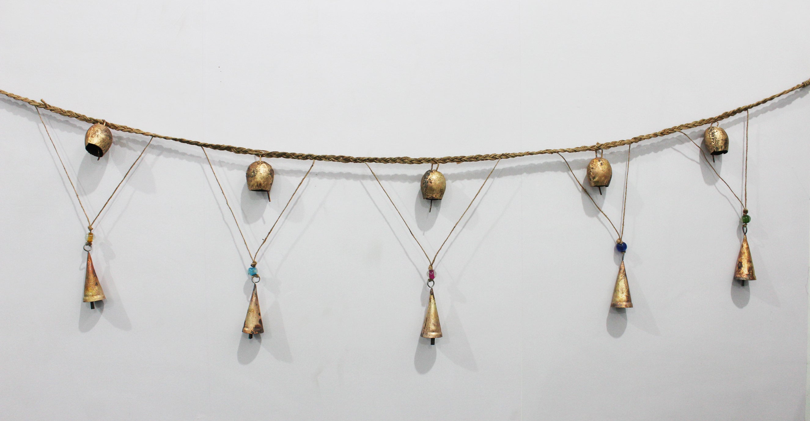 Handmade Jute Garland with Bells - 150 cm Indian Toran